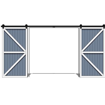 车库门草图大师模型，车库门SU模型下载
