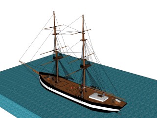 现代帆船免费su模型，现代帆船sketchup模型，帆船su素材下载