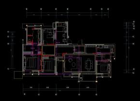 现代样板间CAD施工图，样板房室内设计施工图下载