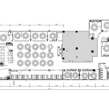 新中式餐厅CAD+3D模型效果图案例