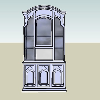 现代简约储物柜草图大师模型，储物柜sketchup模型下载