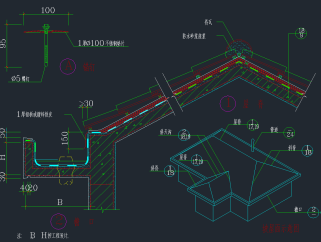 坡屋顶CAD图库，坡屋顶CAD施工图纸下载