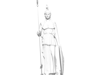 古希腊女神雅典娜雕塑su模型,摆件草图大师模型下载