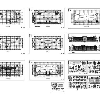 大型商场全套建筑施工图下载,商场购物中心CAD图纸
