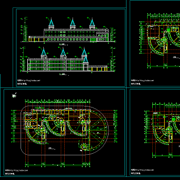 整套幼儿园CAD建筑图，幼儿园CAD图纸下载
