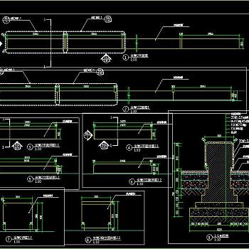道路景观工程节点施工图，道路景观CAD规划方案