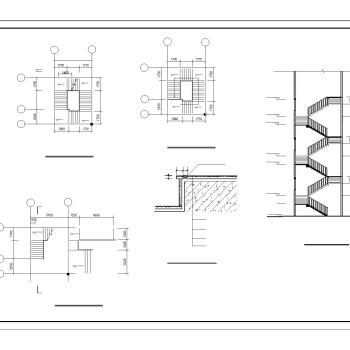 楼梯设计详图CAD图纸免费下载