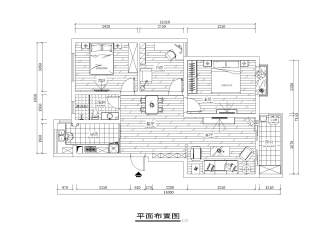 两居户型图CAD施工图附工地施工照片，户型图CAD建筑图纸下载