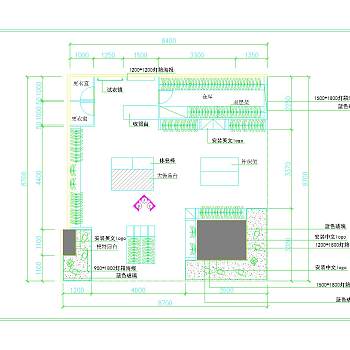 现代服装专卖店施工图cad图纸下载