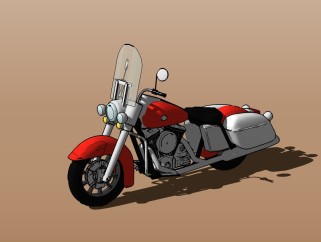 现代摩托车草图大师模型，摩托车sketchup模型