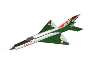 现代苏联米格-21战斗机草图大师模型，战斗机su模型下载