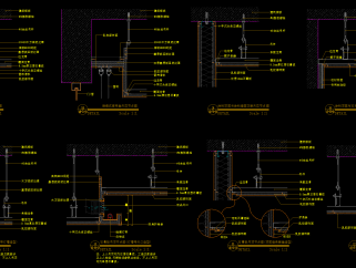 墙面吊顶地平门CAD大样节点详图，节点大样设计图纸下载