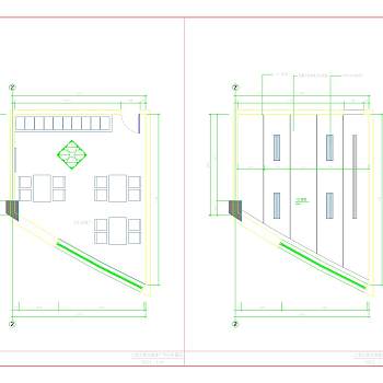 办公楼少数民族餐厅CAD建筑设计施工图下载