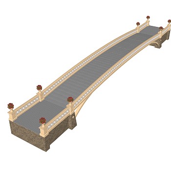 拱桥草图大师模型下载，sketchup拱桥模型分享