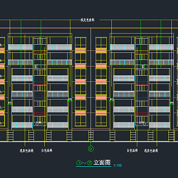 7层住宅楼建筑cad施工图下载、7层住宅楼建筑dwg文件下载