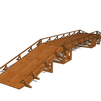 现代桥梁草图大师模型下载，sketchup桥梁su模型分享