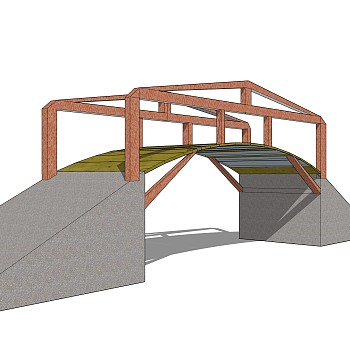 拱桥草图大师模型下载，sketchup拱桥模型分享