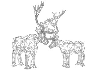 现代景观小品麋鹿草图大师模型，景观小品sketchup模型skp文件分享