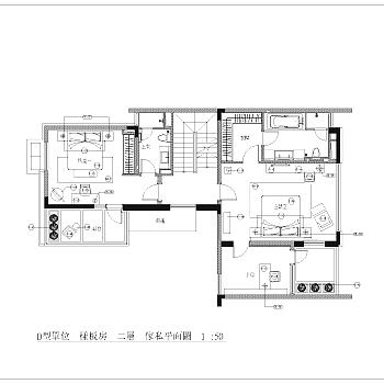 苏州水巷邻里D1型单位样板房CAD施工图套图，样板房CAD建筑图纸下载