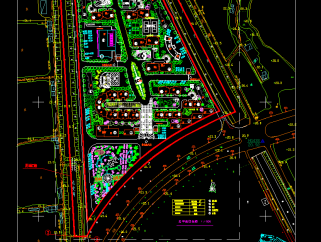 小区总平面CAD规划景观施工图，景观CAD施工图纸下载