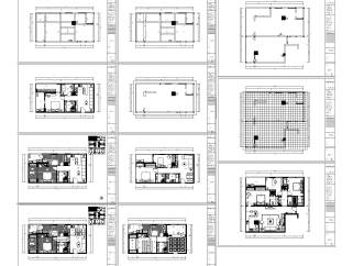 中嘉堞泉湾样板房CAD施工图套图，样板房CAD建筑图纸下载