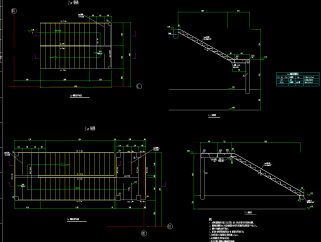 钢结构楼梯CAD图纸，楼梯CAD设计图纸下载