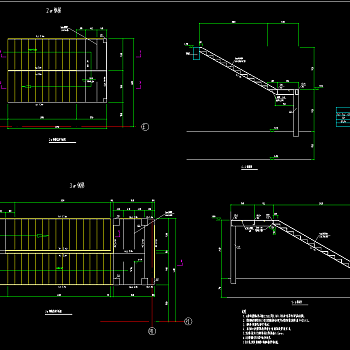 钢结构楼梯CAD图纸，楼梯CAD设计图纸下载