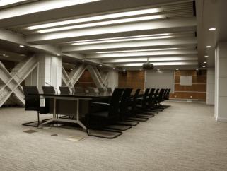 商务部谈判厅设计CAD施工图，办公空间CAD施工图纸下载