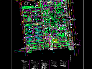 多层小区景观CAD施工图，景观CAD施工平面图下载