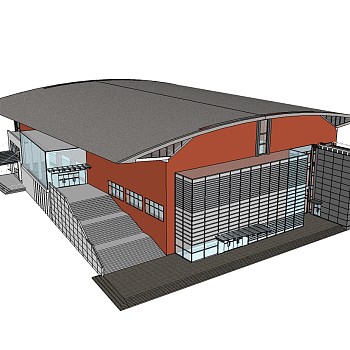 体育馆草图大师模型，体育馆SU模型下载