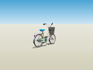 现代自行车草图大师模型，自行车sketchup模型