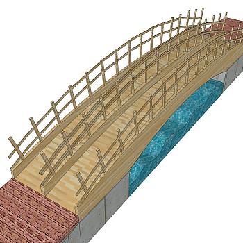 拱桥草图大师模型下载，sketchup拱桥模型分享
