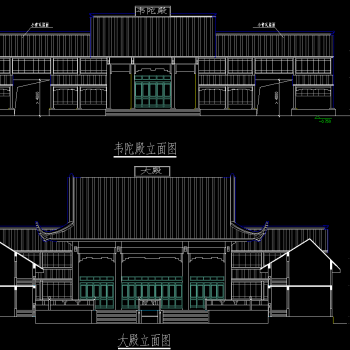 古建筑CAD施工图，建筑CAD图纸下载