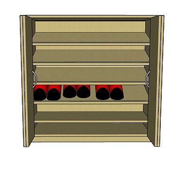 现代简约鞋柜草图大师模型，鞋柜sketchup模型