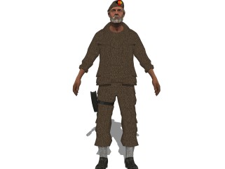 现代士兵草图大师模型，游戏角色sketchup模型下载