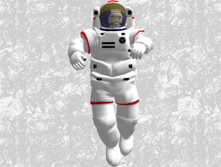 现代宇航员太空人草图大师模型，人物su模型免费下载