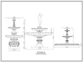 喷泉造型模块CAD工程图纸下载
