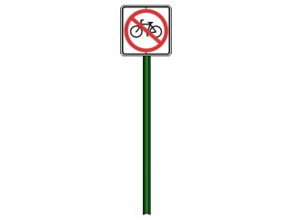 现代禁止非机动车道路交通标志牌su模型下载、禁止非机动车道路交通标志牌草图大师模型下载
