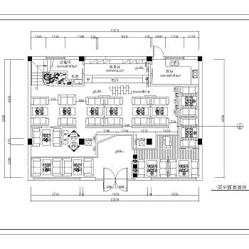 二层阳光咖啡吧装修方案CAD图纸下载