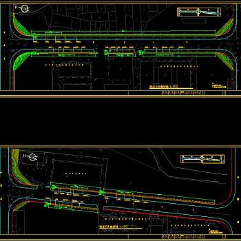 道路绿化设计施工图，绿化带CAD施工图纸