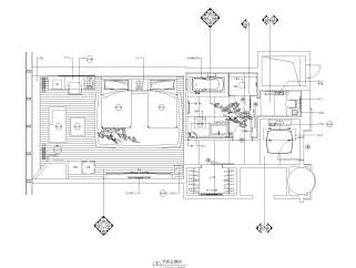 七星金泉酒店短房样板间施工图CAD下载、样板间施工图CAD下载