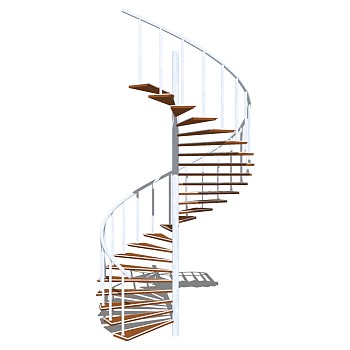 现代螺旋楼梯草图大师模型，螺旋楼梯sketchup模型免费下载