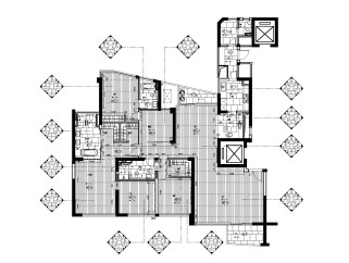 华润新鸿基杭州钱江新城4号楼D2类型样板房施工图CAD下载、样板房施工图CAD下载