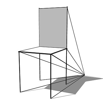  现代椅子草图大师模型，椅子SU模型下载
