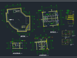 商业综合楼建筑CAD施工图，办公空间CAD施工图纸下载