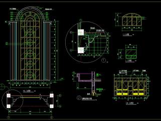 欧式轮胎厂五层办公楼设计图，办公楼CAD建筑工程图纸下载