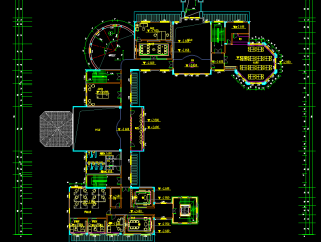 全套售楼处CAD施工图，售楼中心CAD建筑图纸下载