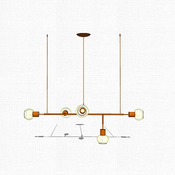 现代简约吊灯草图大师模型，吊灯sketchup模型下载