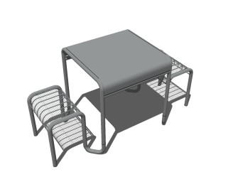 户外桌椅sketchup模型下载，户外椅草图大师模型免费下载