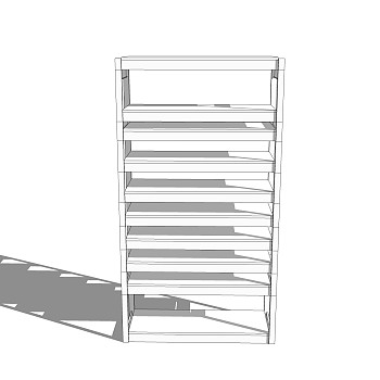现代货架草图大师模型，货架SKB文件下载
